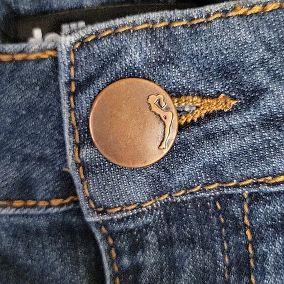 Raw Hem Denim Mini Skirt Western Y2K 90's Festival Country Rodeo Utility Size‎ 5 - Picture 6 of 8